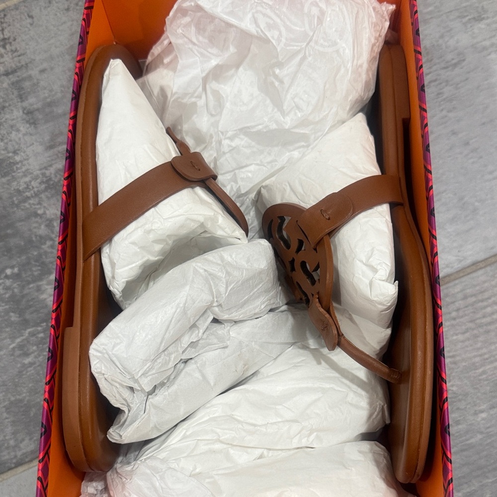 Tory Burch Tan Leather Sandals